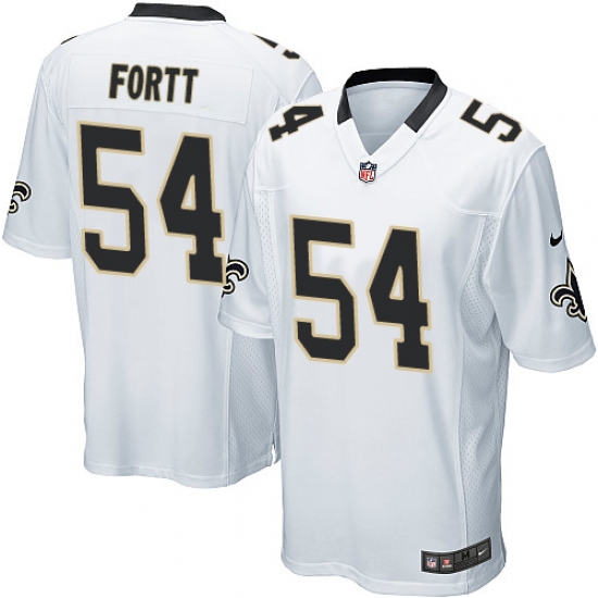 Men's Nike New Orleans Saints 54 Khairi Fortt Game White NFL Jersey