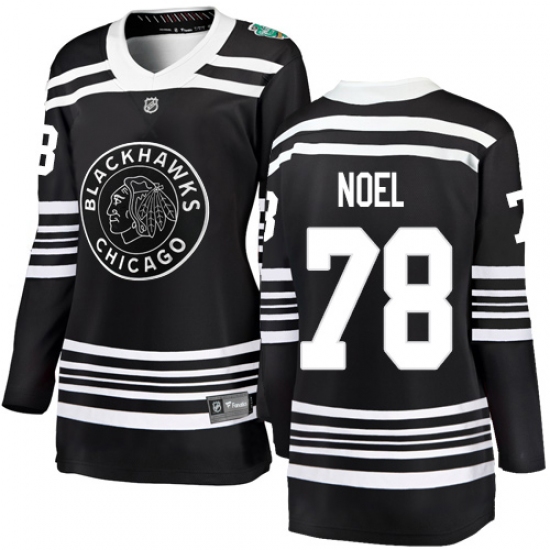Women's Chicago Blackhawks 78 Nathan Noel Black 2019 Winter Classic Fanatics Branded Breakaway NHL Jersey