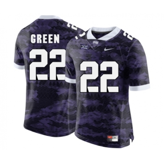 TCU Horned Frogs 22 Aaron Green Purple College Football Limited Jersey