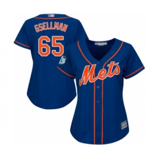 Women's New York Mets 63 Robert Gsellman Authentic Royal Blue Alternate Home Cool Base Baseball Player Jersey