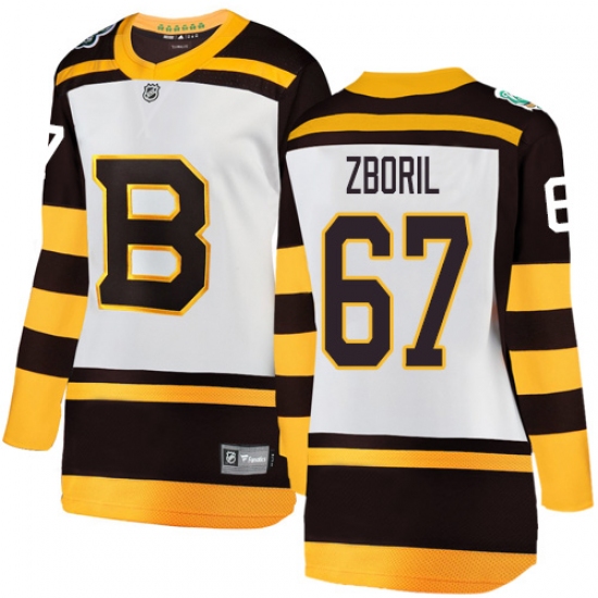 Women's Boston Bruins 67 Jakub Zboril White 2019 Winter Classic Fanatics Branded Breakaway NHL Jersey