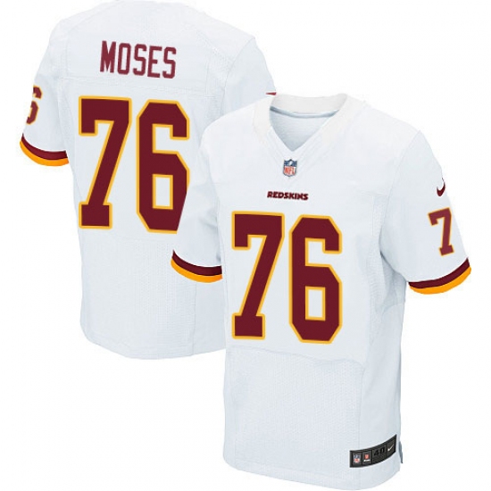 Men's Nike Washington Redskins 76 Morgan Moses Elite White NFL Jersey