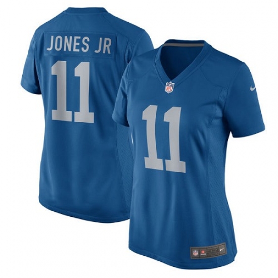 Women's Nike Detroit Lions 11 Marvin Jones Jr Game Blue Alternate NFL Jersey