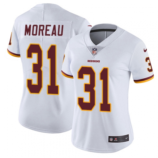 Women's Nike Washington Redskins 31 Fabian Moreau White Vapor Untouchable Limited Player NFL Jersey