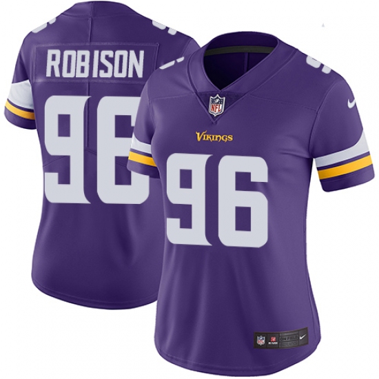 Women's Nike Minnesota Vikings 96 Brian Robison Purple Team Color Vapor Untouchable Limited Player NFL Jersey