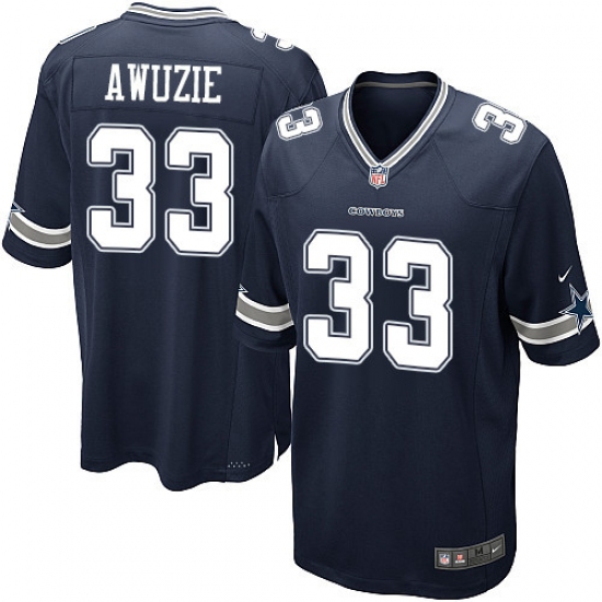 Men's Nike Dallas Cowboys 33 Chidobe Awuzie Game Navy Blue Team Color NFL Jersey