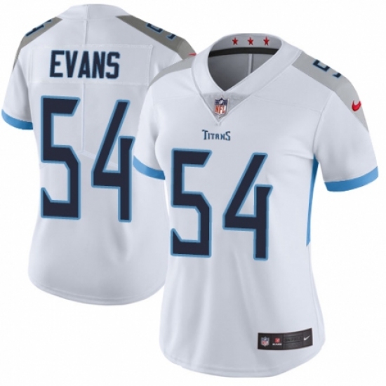 Women's Nike Tennessee Titans 54 Rashaan Evans White Vapor Untouchable Limited Player NFL Jersey