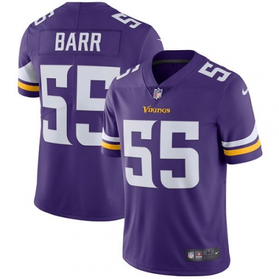 Youth Nike Minnesota Vikings 55 Anthony Barr Purple Team Color Vapor Untouchable Limited Player NFL Jersey