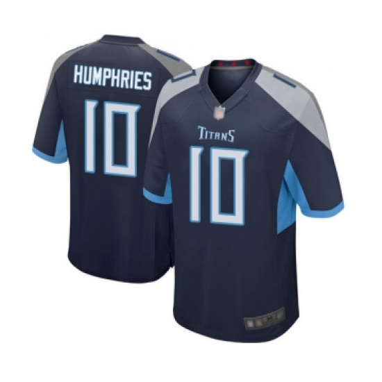 Men's Tennessee Titans 10 Adam Humphries Game Navy Blue Team Color Football Jersey