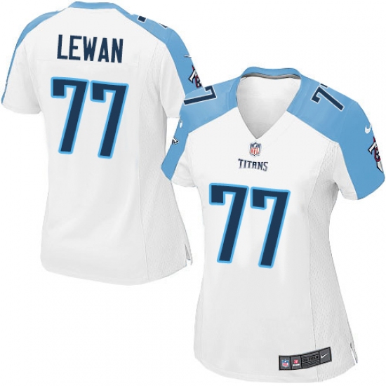 Women's Nike Tennessee Titans 77 Taylor Lewan Game White NFL Jersey