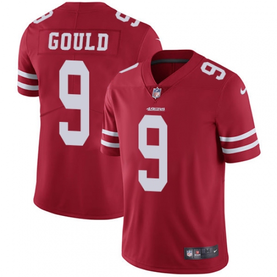Youth Nike San Francisco 49ers 9 Robbie Gould Elite Red Team Color NFL Jersey