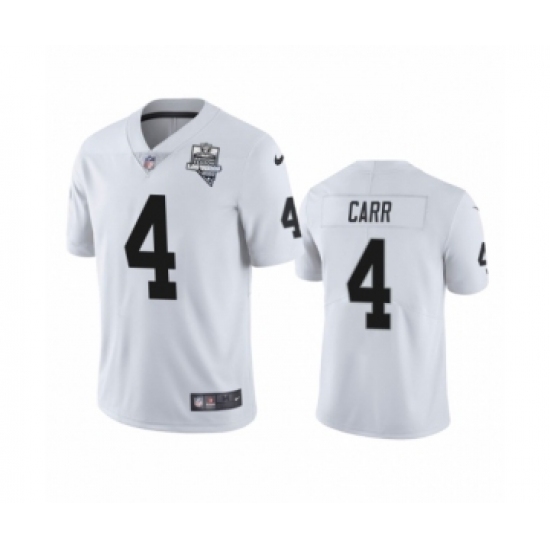 Women's Oakland Raiders 4 Derek Carr White 2020 Inaugural Season Vapor Limited Jersey