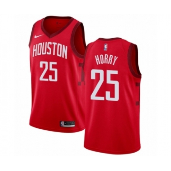 Women's Nike Houston Rockets 25 Robert Horry Red Swingman Jersey - Earned Edition