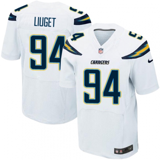 Men's Nike Los Angeles Chargers 94 Corey Liuget Elite White NFL Jersey