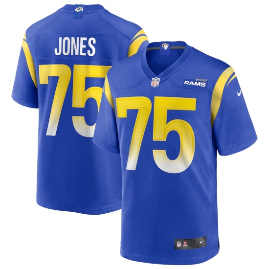 Men's Los Angeles Rams 75 Deacon Jones Nike Royal Game Retired Player Jersey