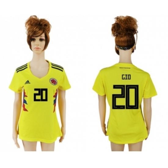 Women's Colombia 20 GIO Home Soccer Country Jersey