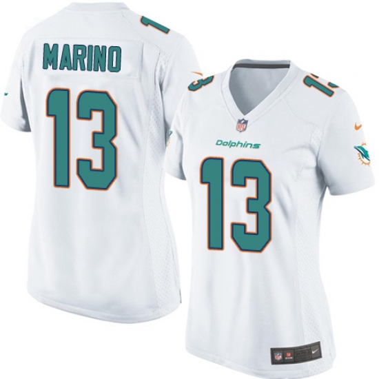 Women's Nike Miami Dolphins 13 Dan Marino Game White NFL Jersey