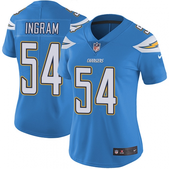 Women's Nike Los Angeles Chargers 54 Melvin Ingram Electric Blue Alternate Vapor Untouchable Limited Player NFL Jersey