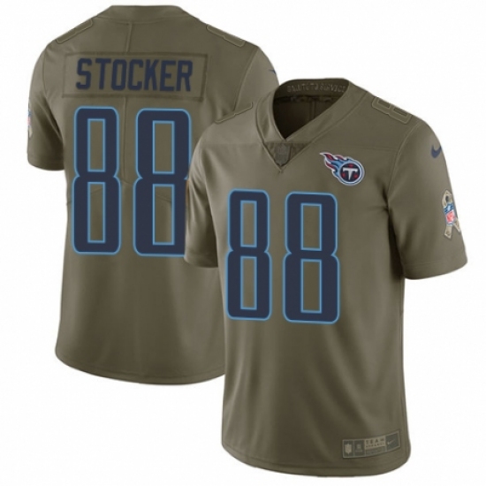 Youth Nike Tennessee Titans 88 Luke Stocker Limited Olive 2017 Salute to Service NFL Jersey