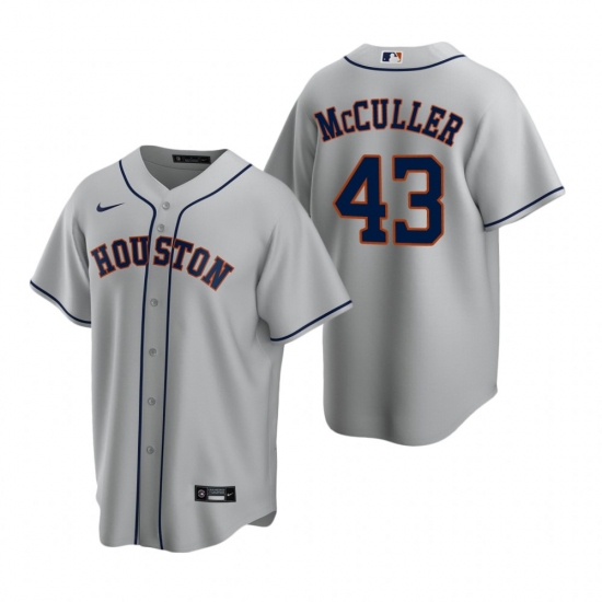 Men's Nike Houston Astros 43 Lance McCullers Gray Road Stitched Baseball Jersey