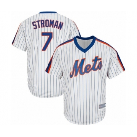 Men's New York Mets 7 Marcus Stroman Replica White Alternate Cool Base Baseball Jersey