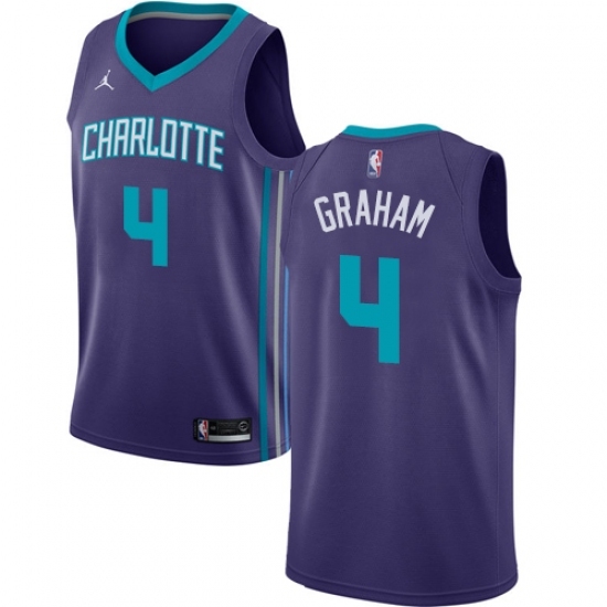 Youth Nike Jordan Charlotte Hornets 4 Devonte Graham Swingman Teal NBA Jersey - Icon Edition