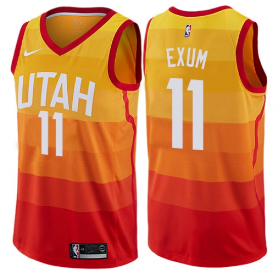 Women's Nike Utah Jazz 11 Dante Exum Swingman Orange NBA Jersey - City Edition