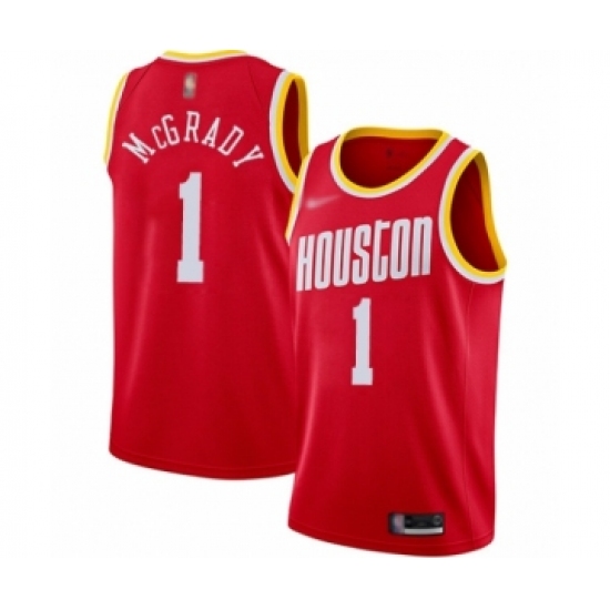 Youth Houston Rockets 1 Tracy McGrady Swingman Red Hardwood Classics Finished Basketball Jersey