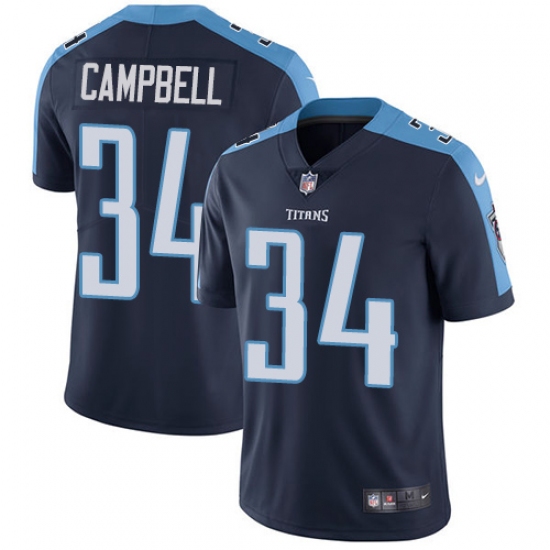 Youth Nike Tennessee Titans 34 Earl Campbell Elite Navy Blue Alternate NFL Jersey