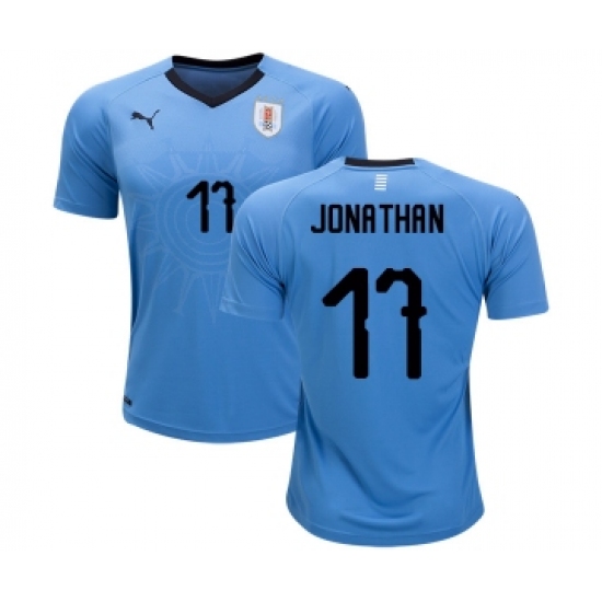 Uruguay 17 Jonathan Home Soccer Country Jersey