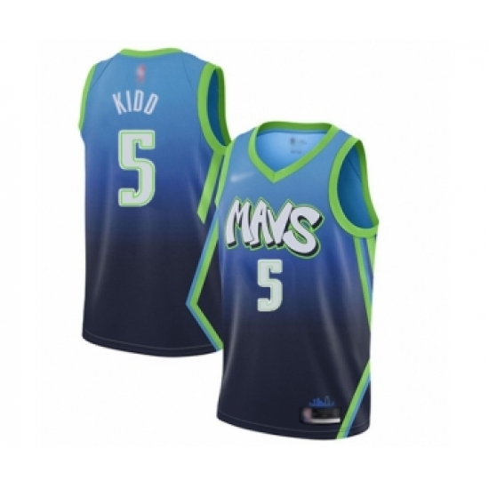 Youth Dallas Mavericks 5 Jason Kidd Swingman Blue Basketball Jersey - 2019 20 City Edition