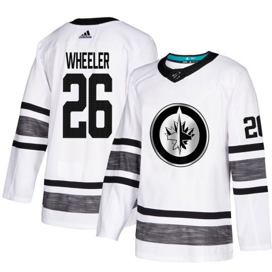 Men's Adidas Winnipeg Jets 26 Blake Wheeler White 2019 All-Star Game Parley Authentic Stitched NHL Jersey