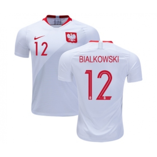 Poland 12 BIALKOWSKI Home Soccer Country Jersey