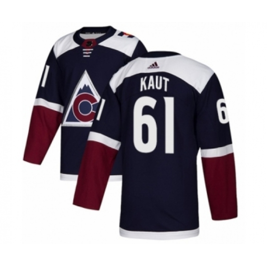 Men's Adidas Colorado Avalanche 61 Martin Kaut Premier Navy Blue Alternate NHL Jersey