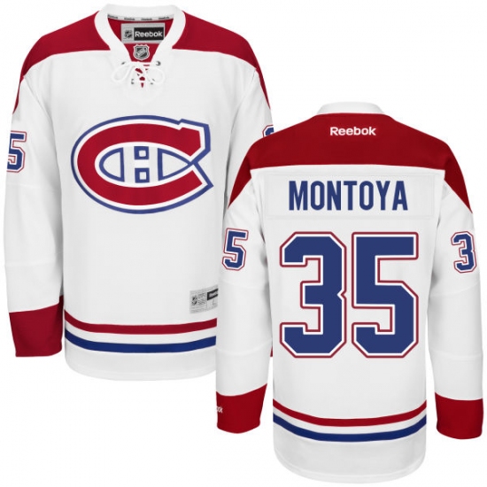 Youth Reebok Montreal Canadiens 35 Al Montoya Authentic White Away NHL Jersey