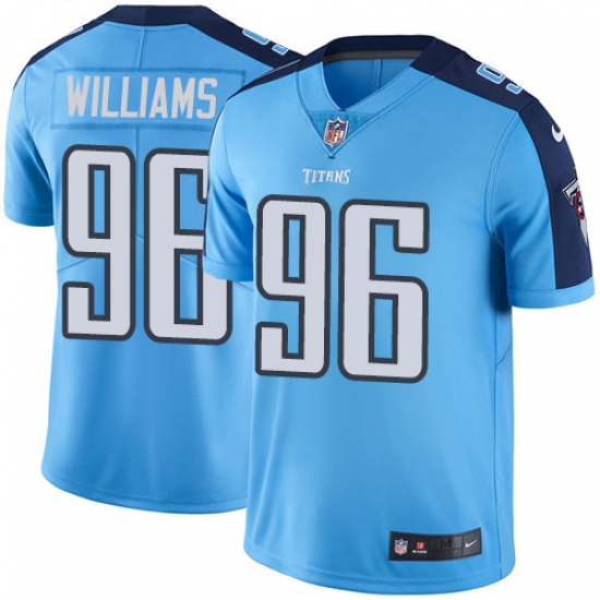 Youth Nike Tennessee Titans 96 Sylvester Williams Elite Light Blue Team Color NFL Jersey