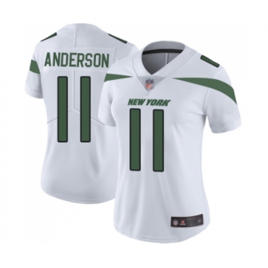 Women's New York Jets 11 Robby Anderson White Vapor Untouchable Limited Player Football Jersey