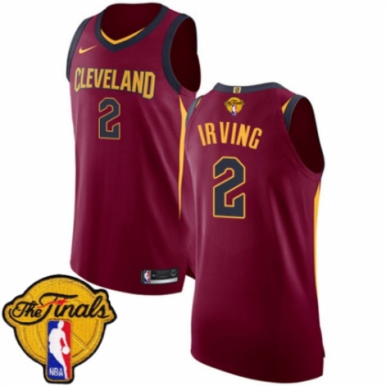 Youth Nike Cleveland Cavaliers 2 Kyrie Irving Authentic Maroon 2018 NBA Finals Bound NBA Jersey - Icon Edition