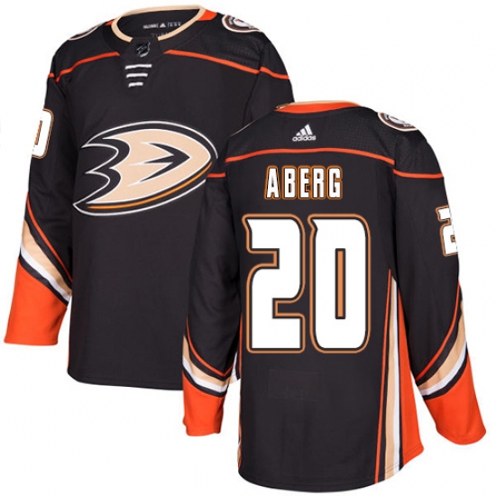 Men's Adidas Anaheim Ducks 20 Pontus Aberg Black Home Authentic Stitched NHL Jersey