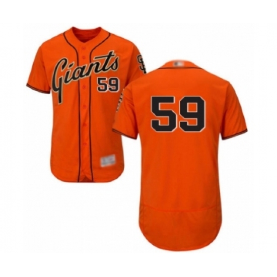 Men's San Francisco Giants 59 Andrew Suarez Orange Alternate Flex Base Authentic Collection Baseball Player Jersey