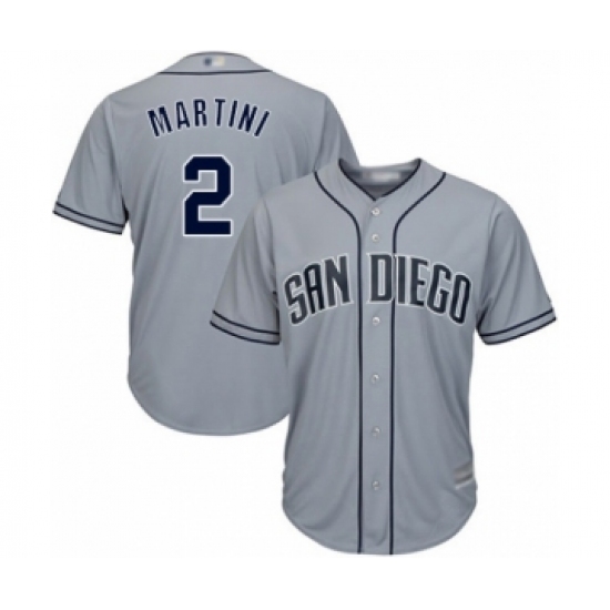 Women's San Diego Padres 2 Nick Martini Authentic Grey Road Cool Base Baseball Player Jersey