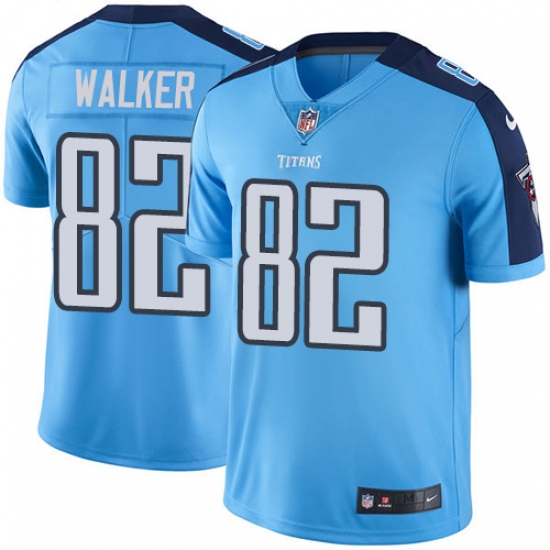 Youth Nike Tennessee Titans 82 Delanie Walker Light Blue Team Color Vapor Untouchable Limited Player NFL Jersey