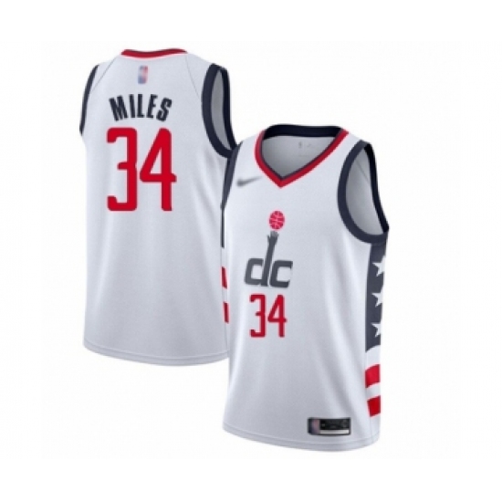Youth Washington Wizards 34 C.J. Miles Swingman White Basketball Jersey - 2019 20 City Edition