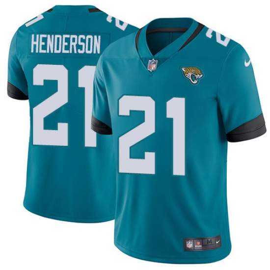 Men's Jacksonville Jaguars 21 C.J. Henderson Teal Green Alternate Stitched Vapor Untouchable Limited Jersey