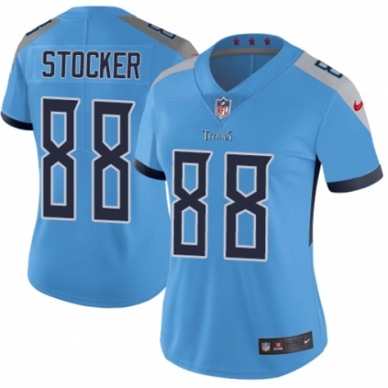 Women's Nike Tennessee Titans 88 Luke Stocker Light Blue Alternate Vapor Untouchable Elite Player NFL Jersey