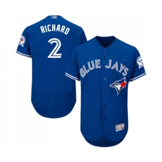 Men's Toronto Blue Jays 2 Clayton Richard Royal Blue Alternate Flex Base Authentic Collection Baseball Jersey