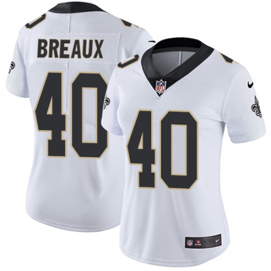 Women's Nike New Orleans Saints 40 Delvin Breaux Elite White NFL Jersey