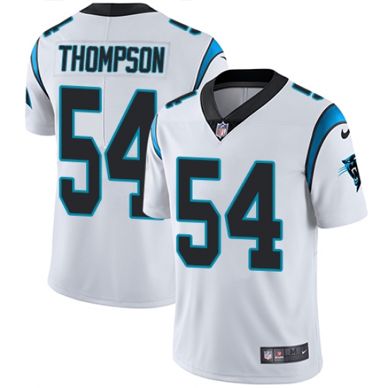 Men's Nike Carolina Panthers 54 Shaq Thompson White Vapor Untouchable Limited Player NFL Jersey