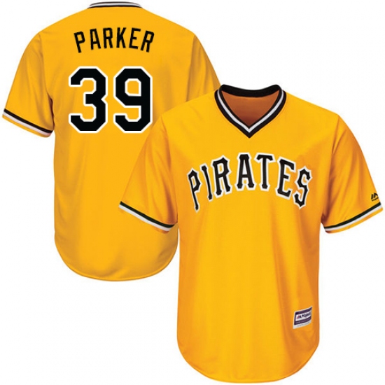 Men's Majestic Pittsburgh Pirates 39 Dave Parker Replica Gold Alternate Cool Base MLB Jersey