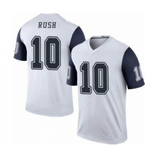 Men's Nike Dallas Cowboys 10 Cooper Rush White Stitched NFL Limited Rush Jersey